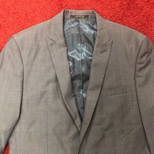 40/36 steel blue peak lapel suit